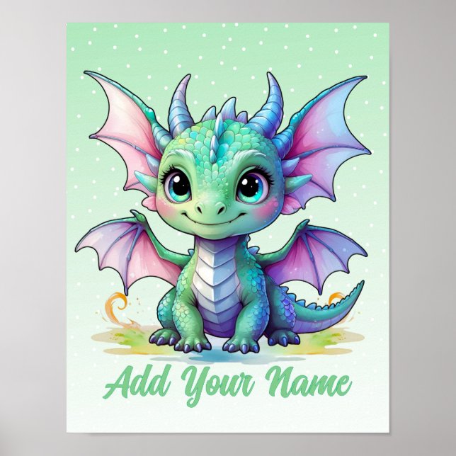 Dragón bebé - Arte de enfermería personalizado (Frente)