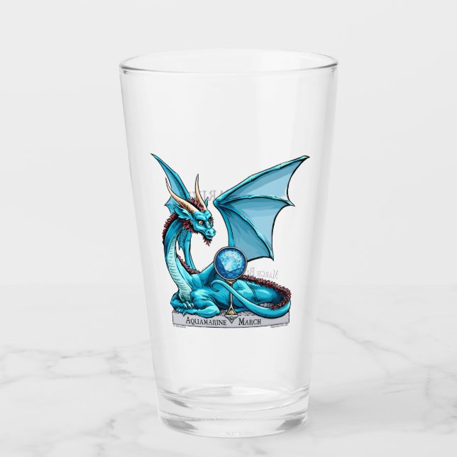 Dragón Birthstone de marzo: Aquamarine (Anverso)