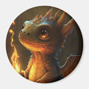 Dragón blanco con imán de fuego