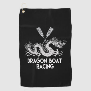 Dragón blanco negro Carreras barca toalla sudorada