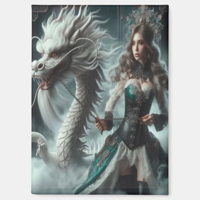 Dragón blanco y el imán tamer (Anverso)