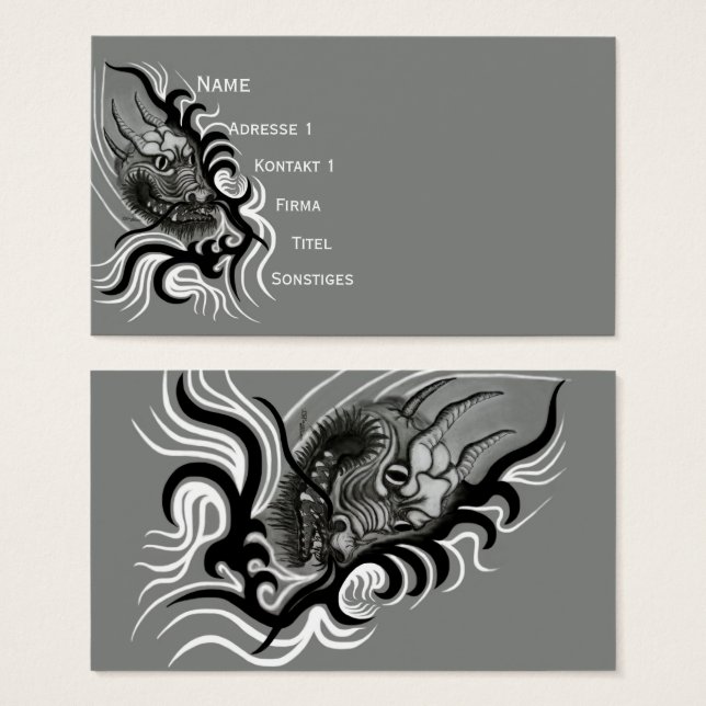 Dragón chino en tatuaje (Anverso y reverso)