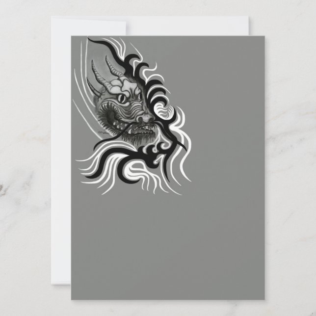 Dragón chino en tatuaje (Anverso)