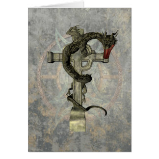 Dragón chino y cruz céltica