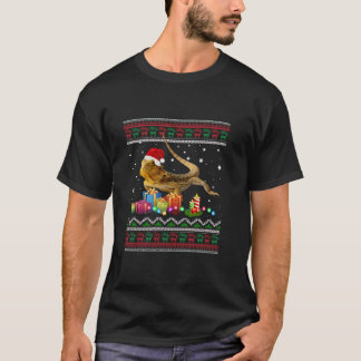 Dragón con barba Navidades feos Sweater Long Sleev