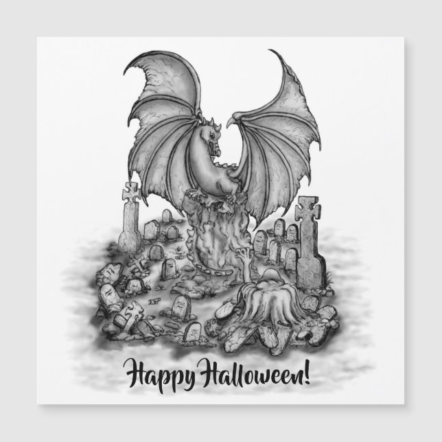 Dragón con tarjeta magnética zombie (Anverso)