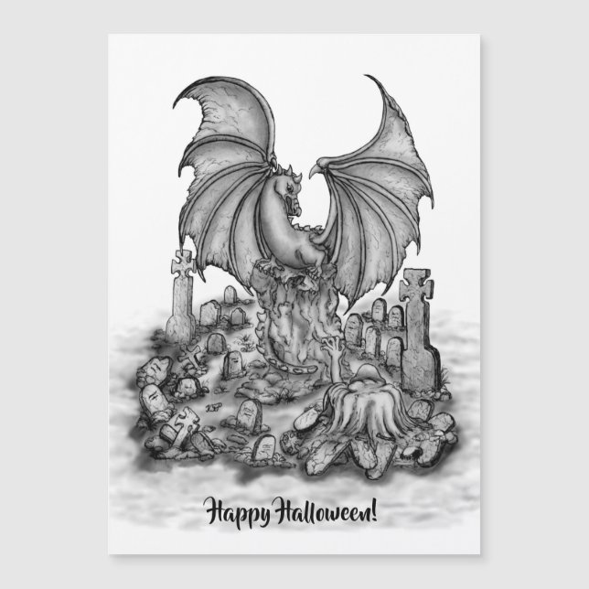 Dragón con tarjeta magnética zombie (Anverso)