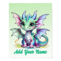 Dragón de Alitas Pequeñas – Arte Personalizado par