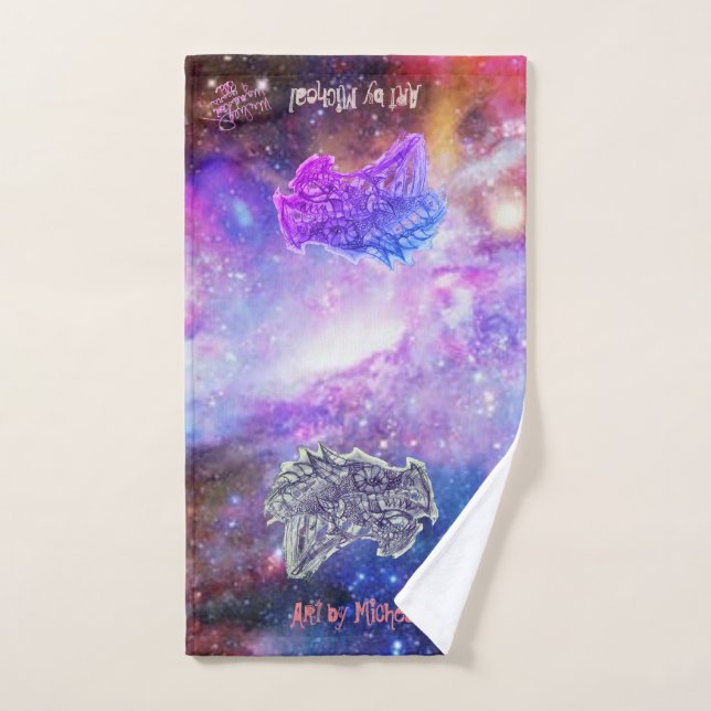 Dragón de arte Micheals en toalla espacial (Toalla de mano)