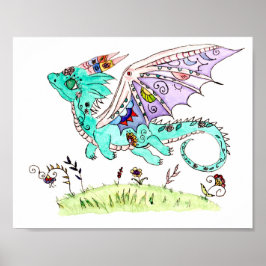 Dragón de bebé de arte folclórico hispano
