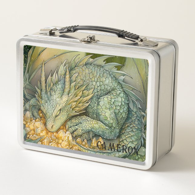 Dragón de bosque esmeralda encantado personalizado (Anverso)