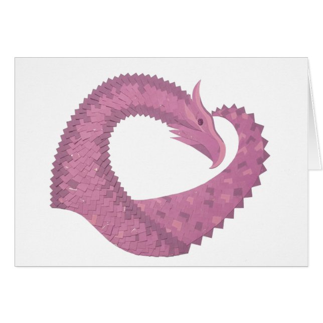 dragón de corazón malva sobre blanco (Anverso (Horizontal))