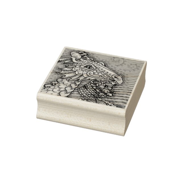 DRAGÓN DE HUEVO ORIENTAL, SELLO DE GOMA DE FANTASÍ (Sello)