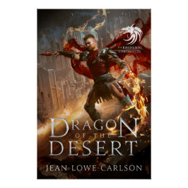 Dragón de la portada del libro del desierto Poster