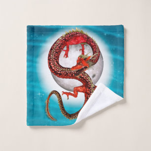 Dragón de Luna Roja Arte de Fantasía Celestial