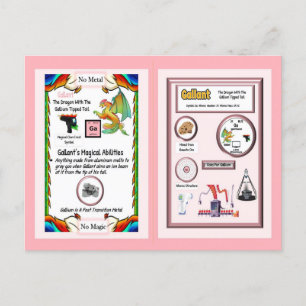 Dragón de mesa periódico - Tarjeta de gallio