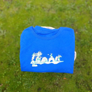 Dragón de nieve y camiseta de conejo conejo conejo