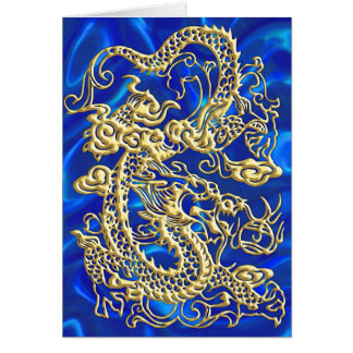 Dragón de oro Grabado en relieve en la impresión B