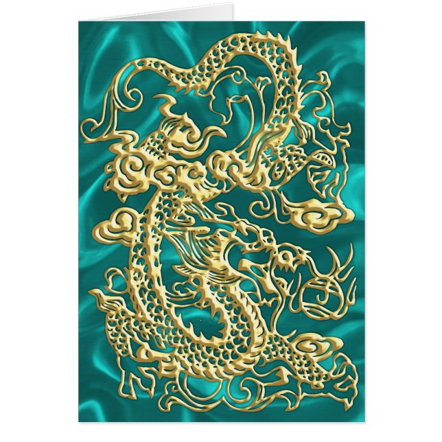 Dragón de oro Grabado en relieve en la impresión d (Frente)