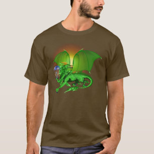 Dragón del universo y camisetas verdes de Sun