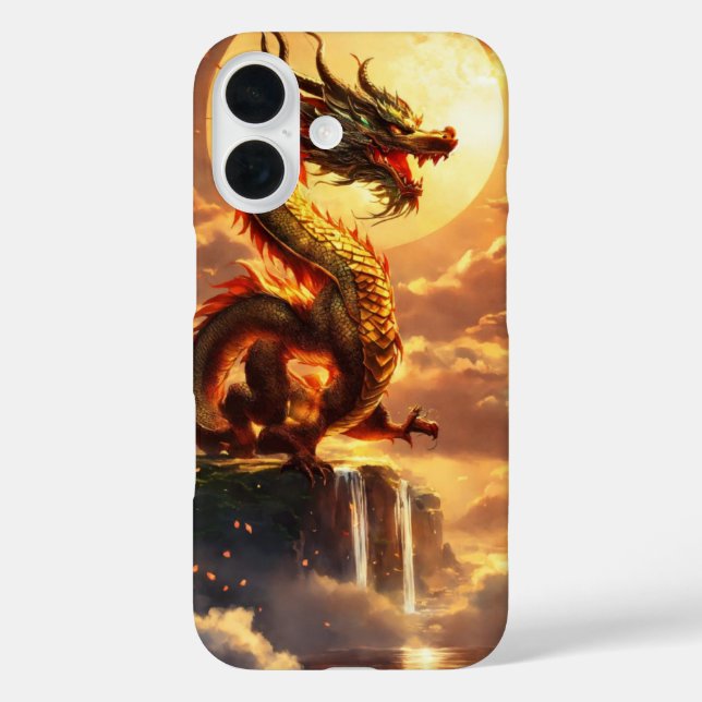 "Dragon Design iPhone 16 Funda - Elegante y protec (Reverso )