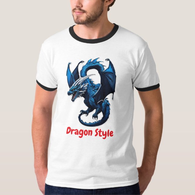 Dragón: Diseño de camisetas Skyborne Fury Ringer (Anverso)