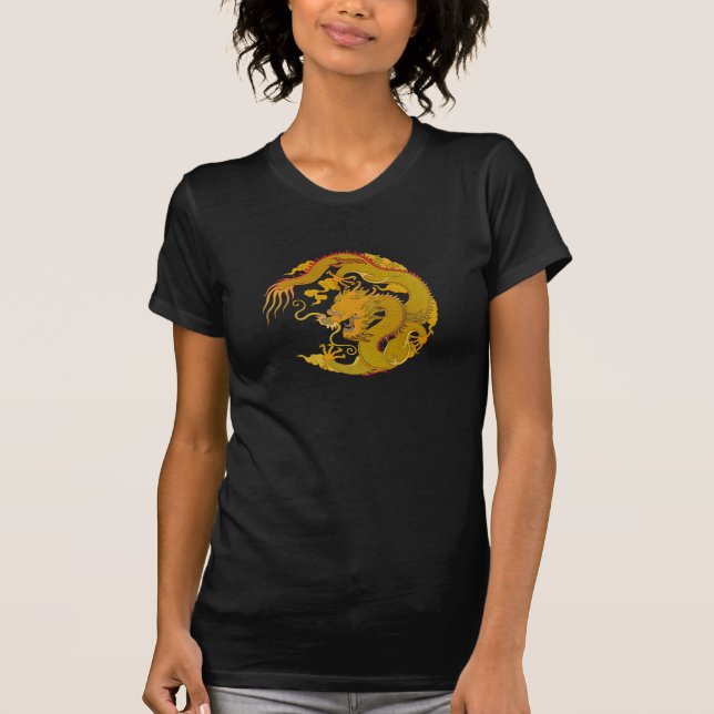 Dragón dorado de la camiseta (008) 2 (Anverso)