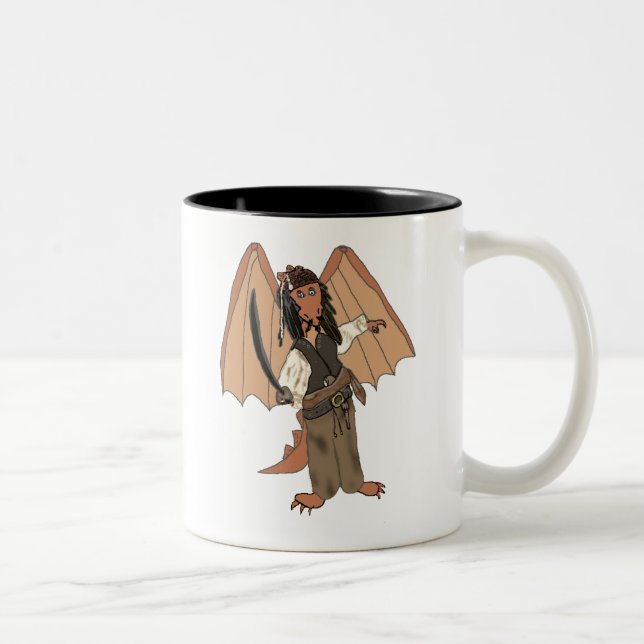 Dragón dos del pirata - taza del tono (Derecha)