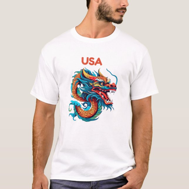 Dragón eléctrico de EE.UU. - camiseta con versión  (Anverso)