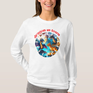 dragón en el diseño de camisetas de la ciudad