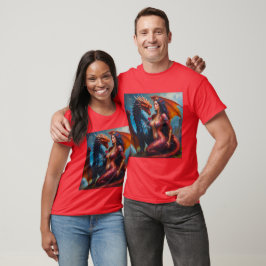 Dragón en la camiseta de amor