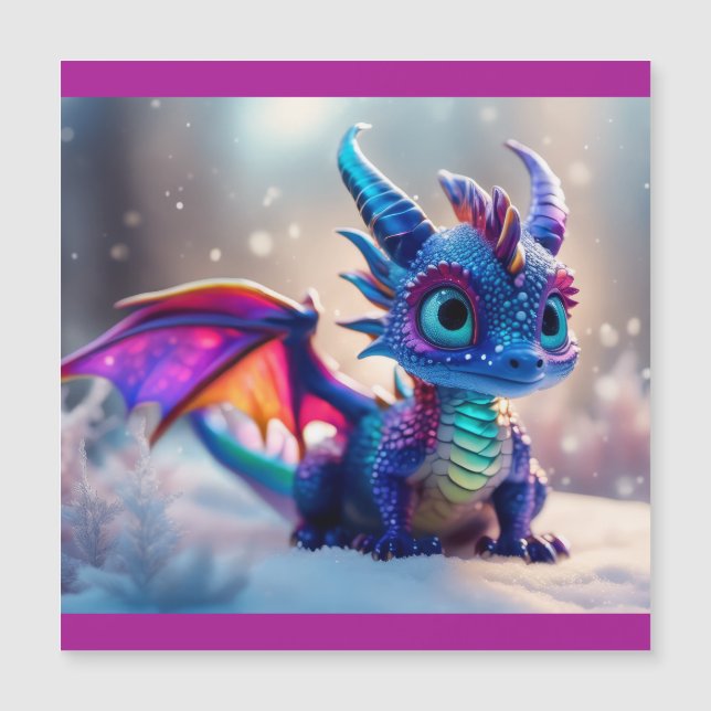 Dragón en la nieve.  (Anverso)