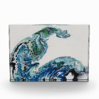 Dragón en las olas – Bloque de foto abstracto del 
