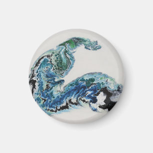Dragón en las olas – Imanes abstractos de energía 