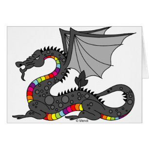 Dragón enojado del arco iris