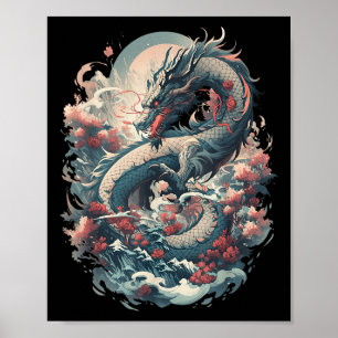 Dragón estético japonés arte japonés japonés tatua