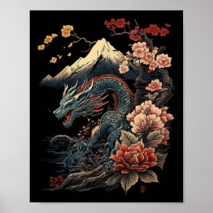 Dragón estético japonés arte japonés japonés tatua