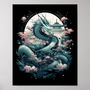 Dragón estético japonés arte japonés japonés tatua