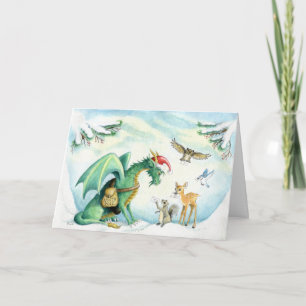 Dragón expreso polar - tarjeta de felicitación