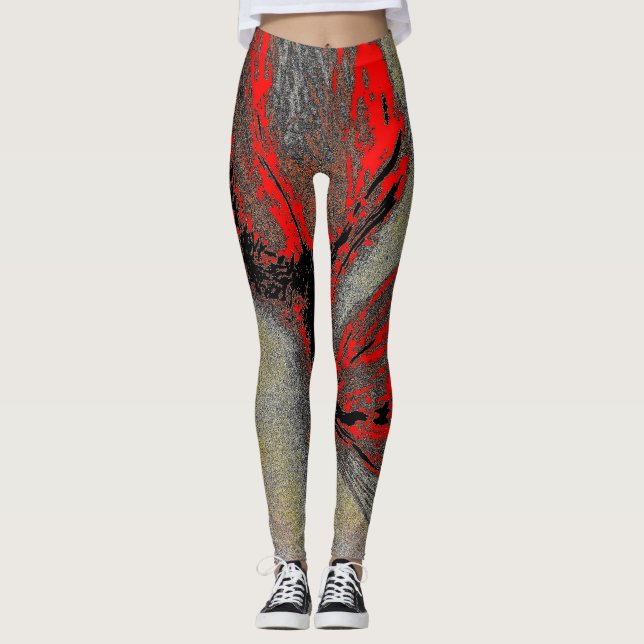 Dragon Fire Leggings – Mythic Fantasy Pattern (Anverso)