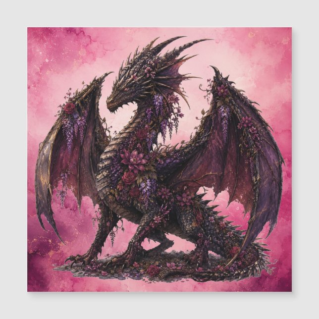 Dragón Flor | Dragón de Fantasía Botánica (Anverso)