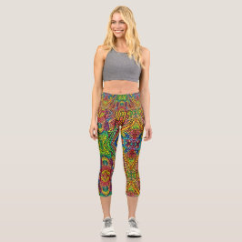 Dragon Fly Wing Capri Leggings