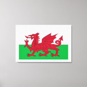 Dragón galés ~ Bandera de la impresión de lona de