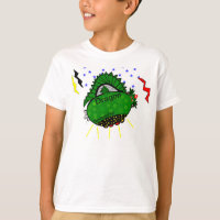 Dragon Green Spaceship Divertido niño Camisa