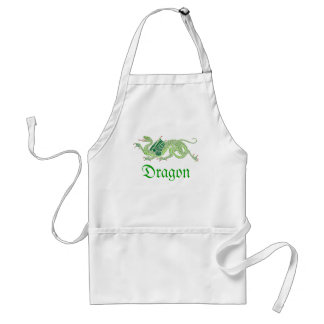 Dragón heráldico (verde) - delantal #2