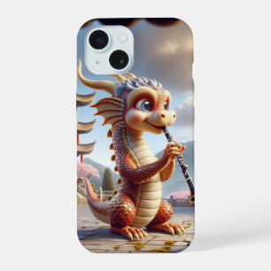 Dragon jugando estuche de iphone clarinete