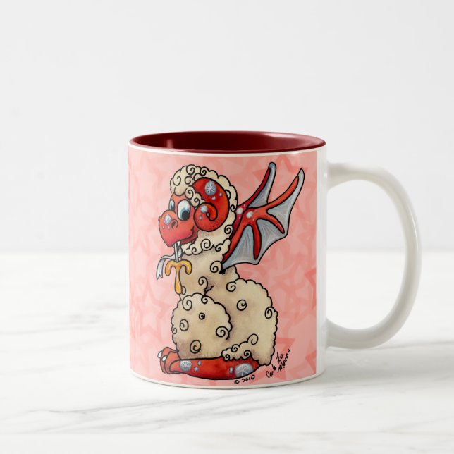 Dragón lindo del bebé de la taza del aries (Derecha)