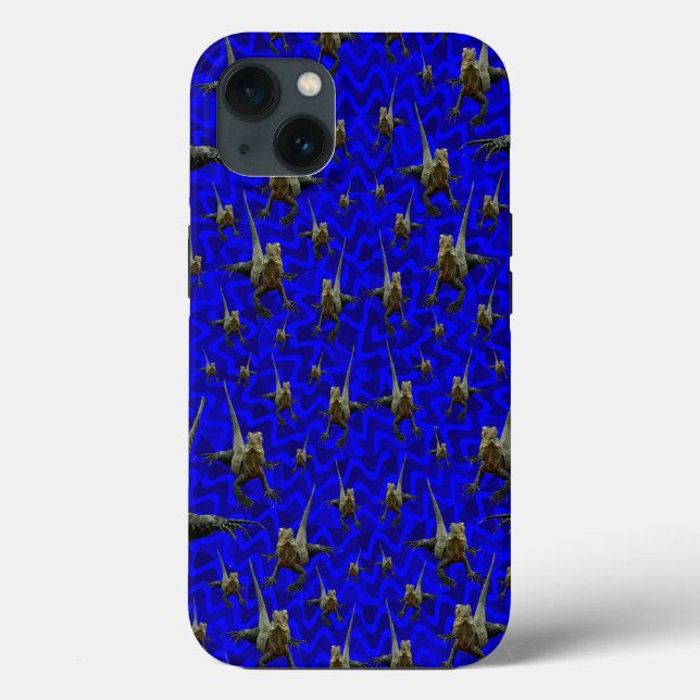 Dragon Lizard con barba, Funda para iPhone 13 (Reverso )