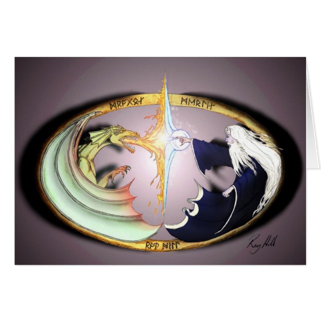 Dragon & Merlin (Anverso (Horizontal))