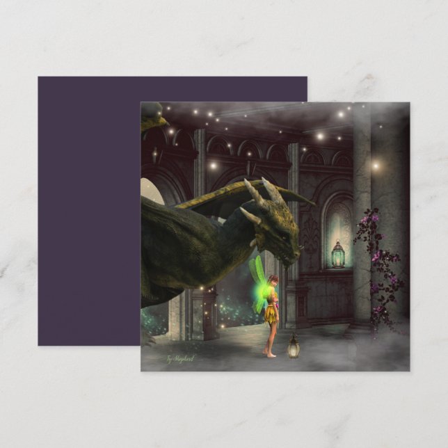 Dragón moderno y fantasía de hadas (Anverso / Reverso)